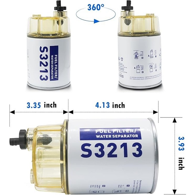 S3213 Fuel Water Separator Filter Assembly For Marine Engines